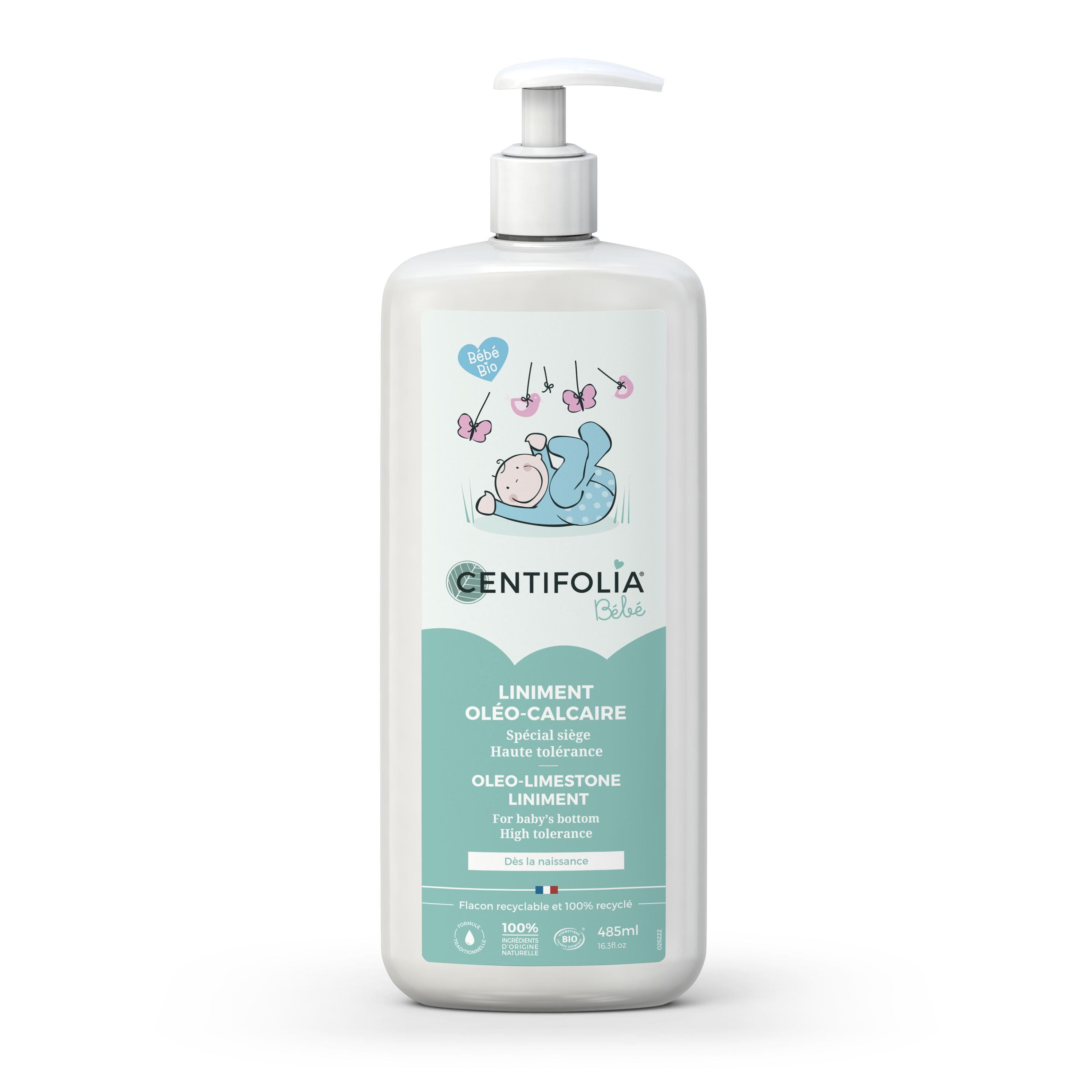 Liniment BIO pour bébé Centifolia - enrichi en cire d'abeille 485ml