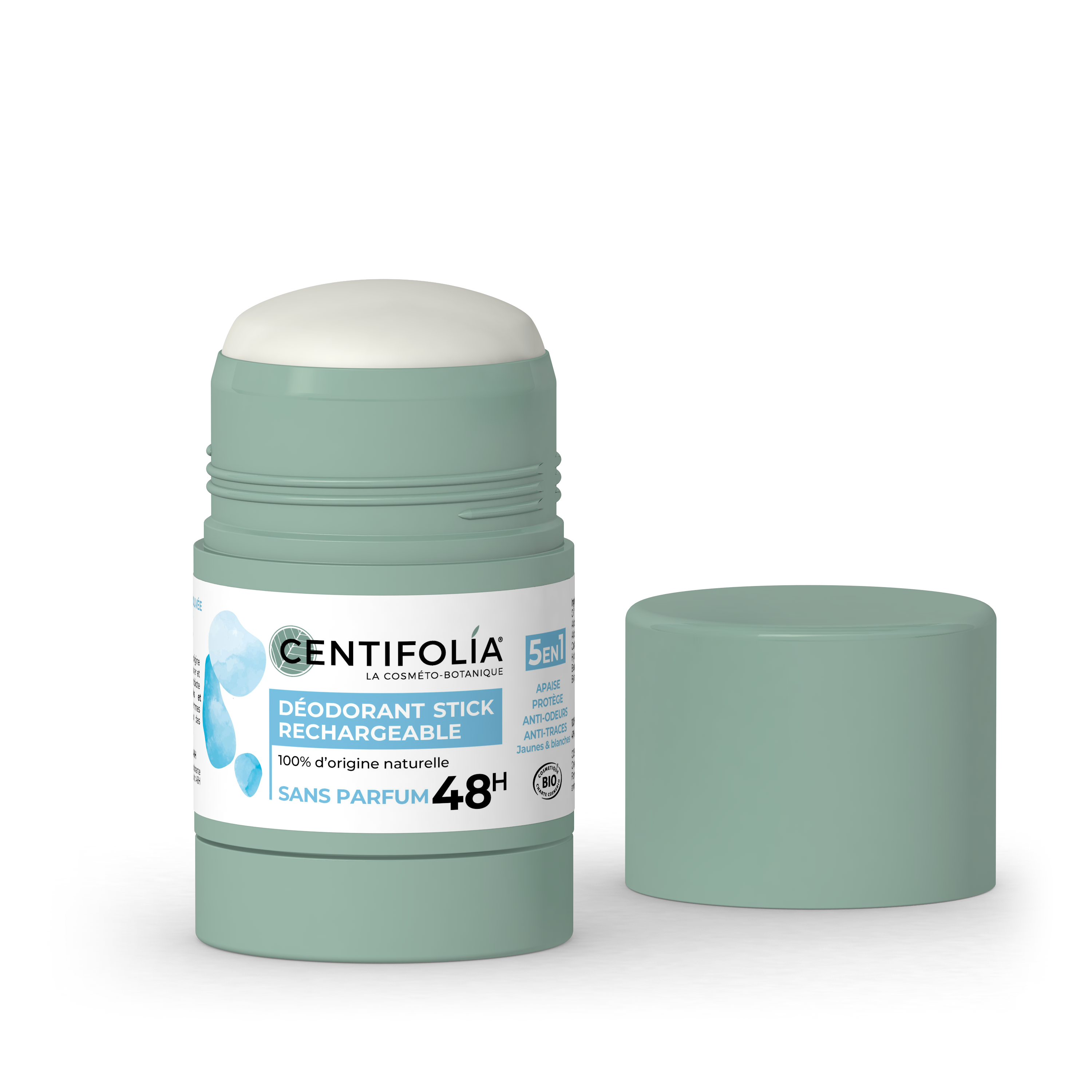 Déodorant BIO CENTIFOLIA 48h - aux prebiotiques - sans Parfum