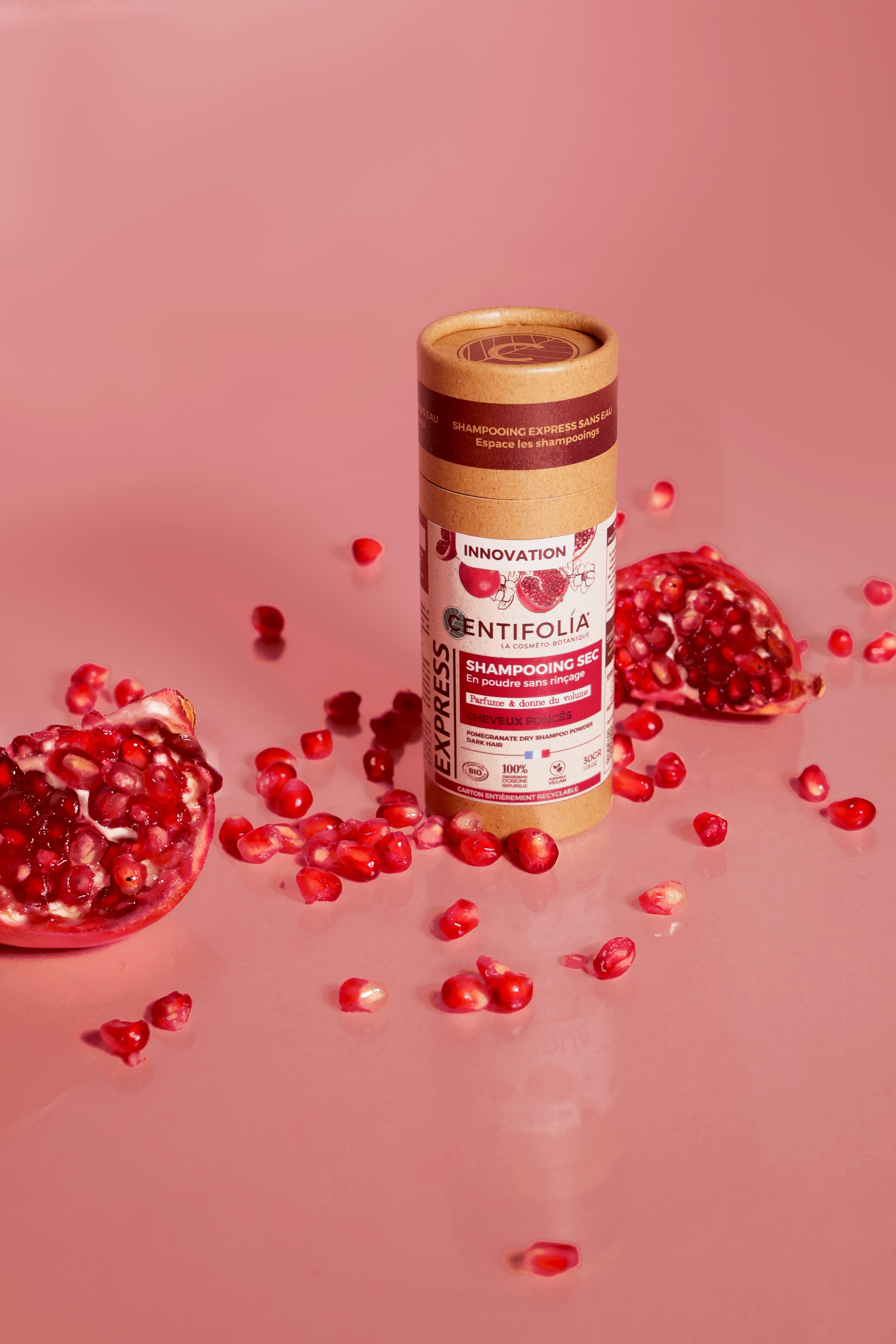 Shampoing sec en poudre grenade 30g