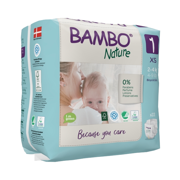 BAMBO NATURE couche Nouveau né (taille 1) 2-4 kg