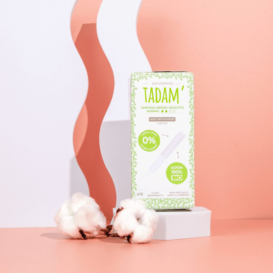 Tampons coton BIO Tadam - avec applicateur - Normal x16