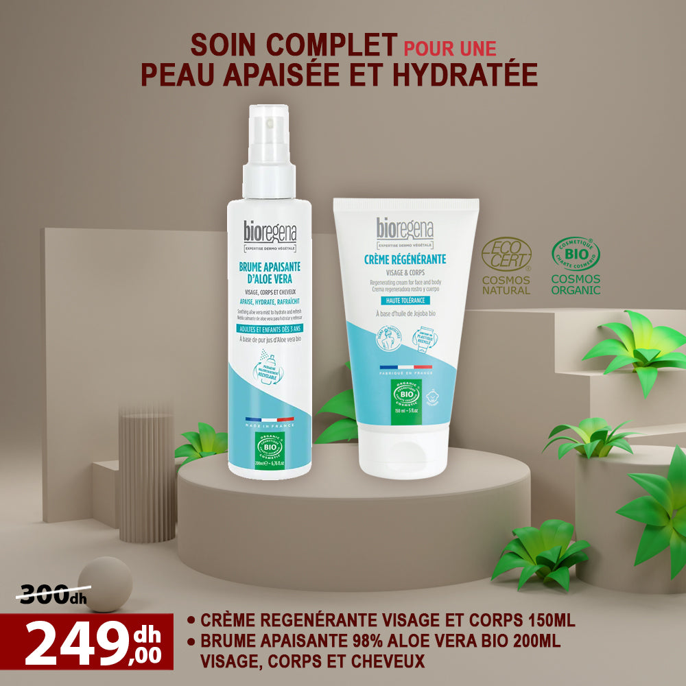 Pack peau apaisée et hydratée