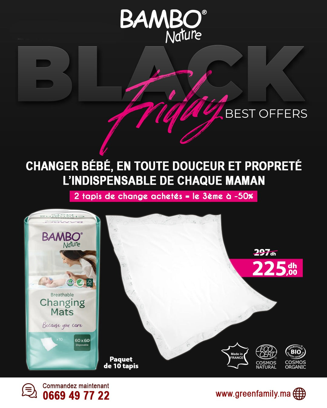 Tapis de change BAMBO Nature