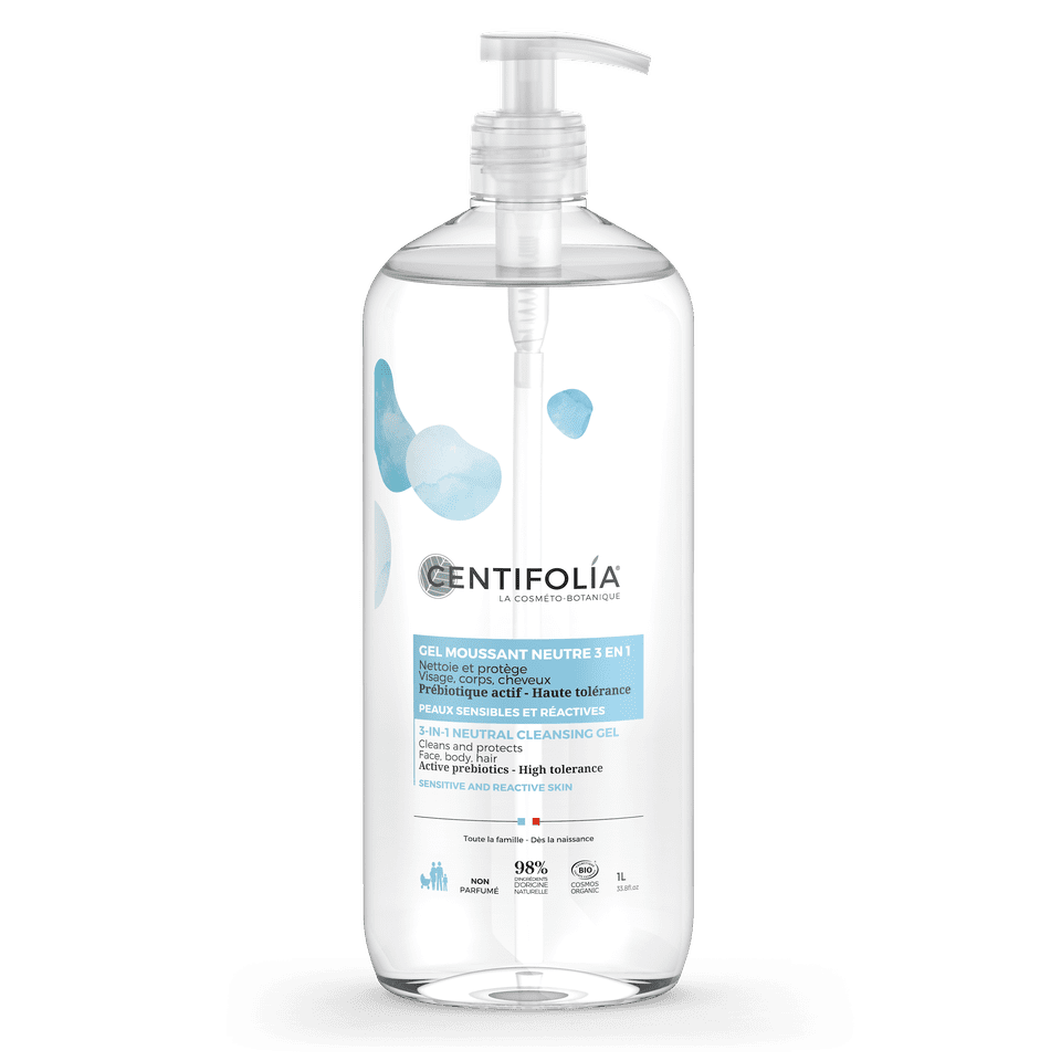 GEL LAVANT au prébiotique 3EN1 - 1L, Visage, corps & cheveux