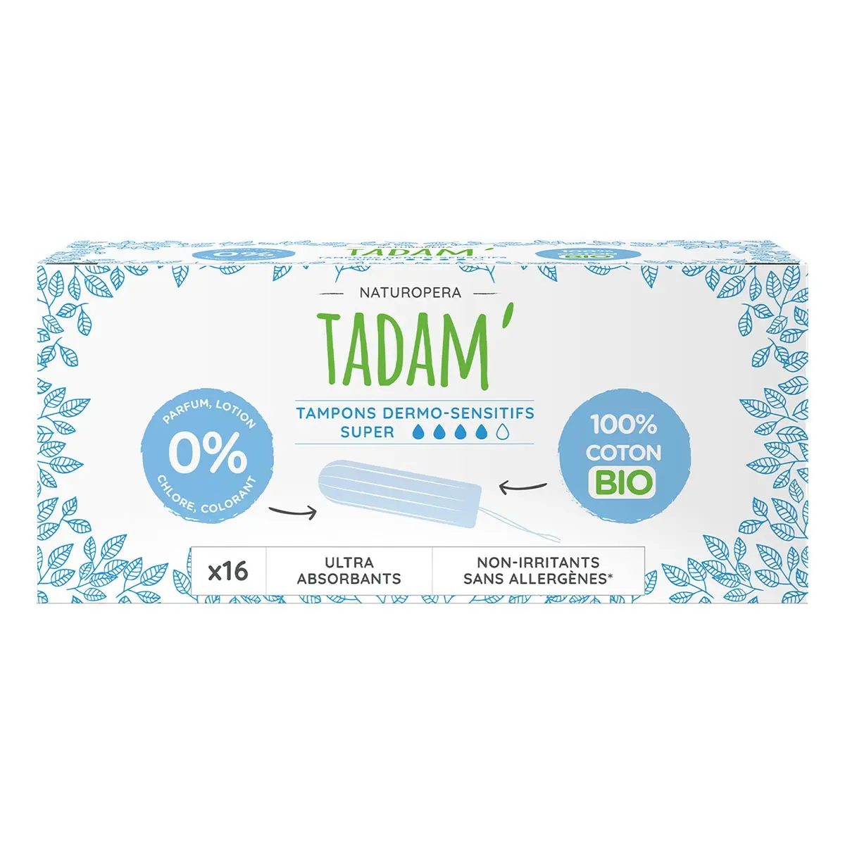 Tampons Bio Super 4gttes - 16 unités