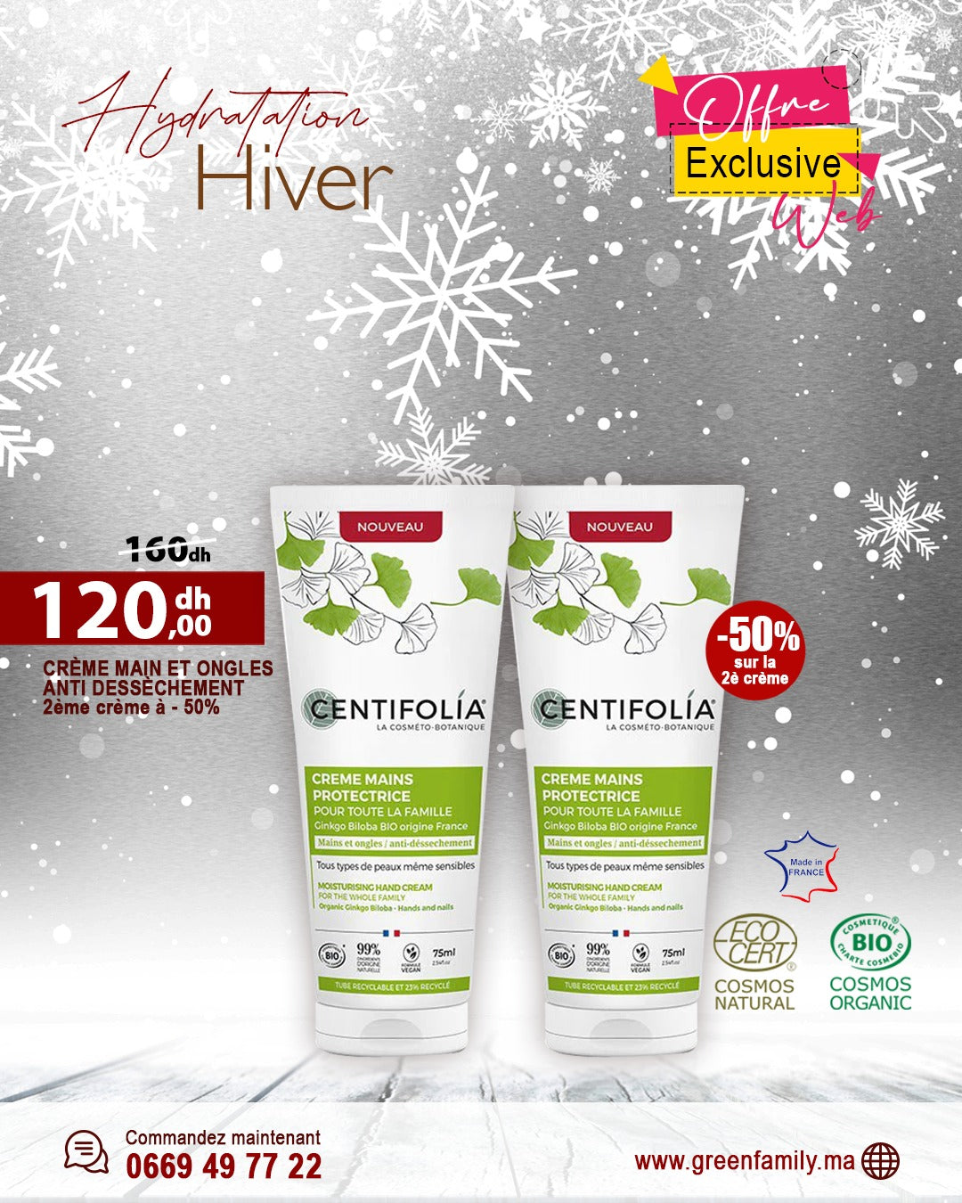 ❄️ Hydratation Hiver – Mains & ongles protégés ❄️