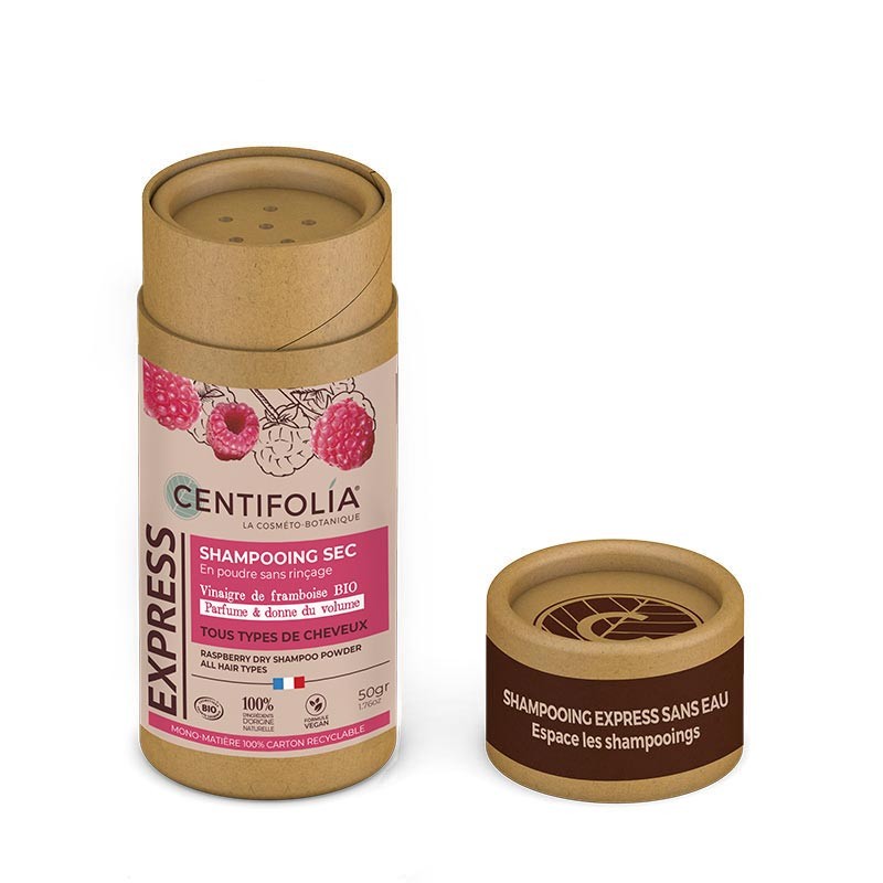 Shampoing sec en poudre framboise
