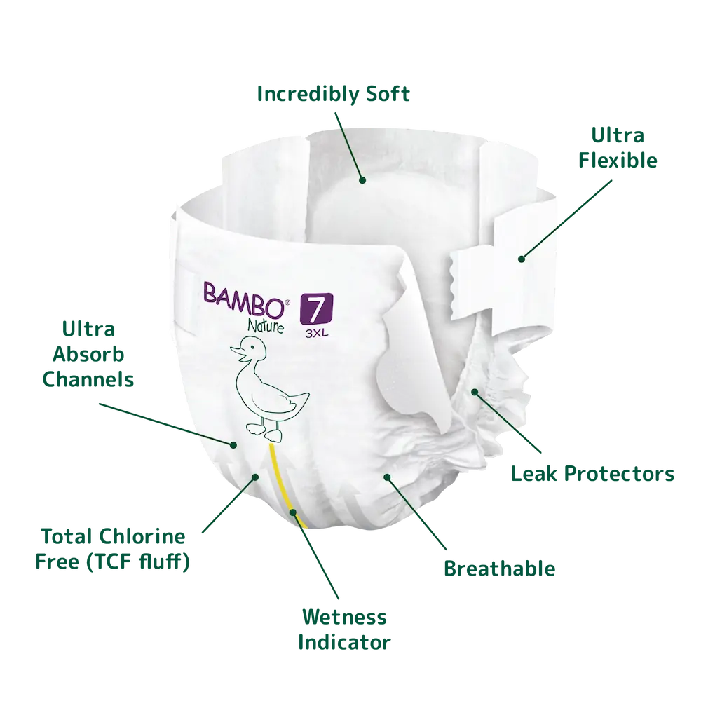 BAMBO NATURE couche bébé 18+kg (taille 7)