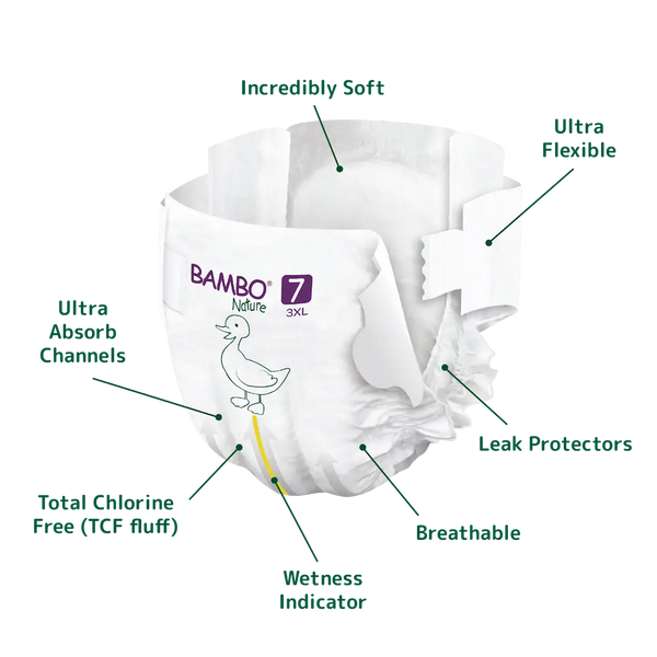 BAMBO NATURE couche bébé 18+kg (taille 7)