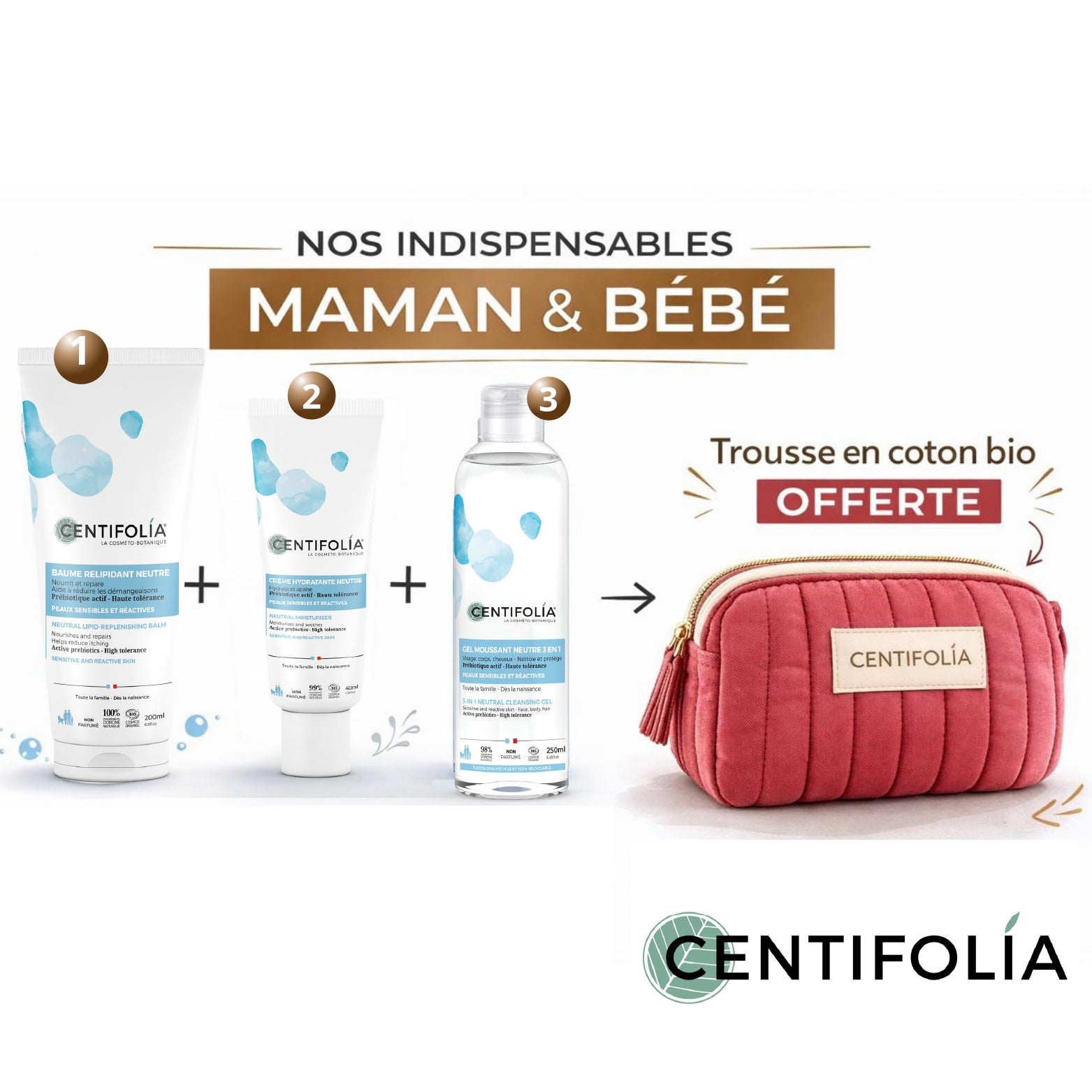 Pack Indispensables Maman & Bébé – Centifolia
