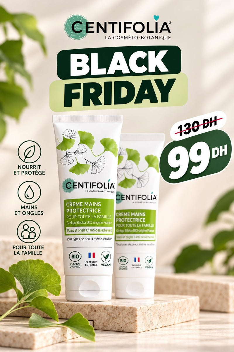 BLACK FRIDAY CENTIFOLIA –  X2 CRÈME MAINS PROTECTRICE  GINKGO BILOBA BIO