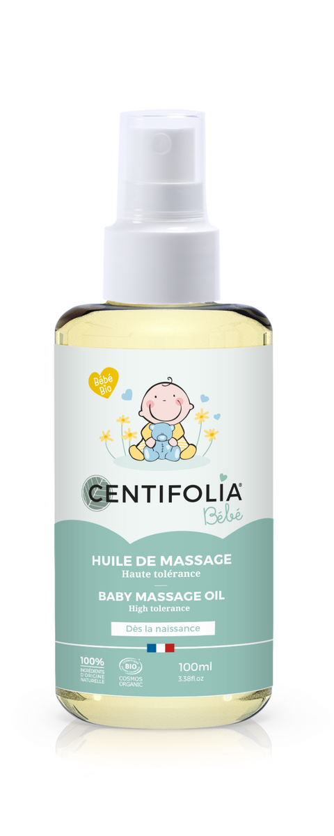 Huile de massage bebe 100ml bio - nouveau flacon spray